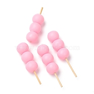 Imitation Food Resin Barbecue Skewer Model Toy, Display Decorations, Japanese Dango, Pearl Pink, 59.5~67.5x17.5x17.5mm(RESI-O008-08B)