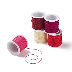 Elite 5 Rolls 5 color Nylon Thread Cord, DIY Braided Ball Jewelry Making Cord, Mixed Color, 0.8mm, about 38.27 yards(35m)/roll, 5 color, 1roll/color, 5roll(NWIR-PH0001-86)