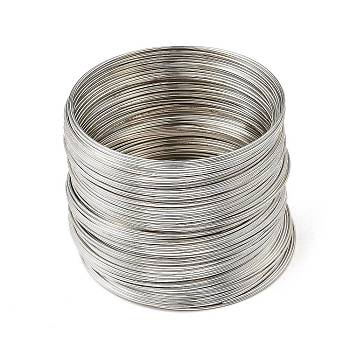 (Defective Closeout Sale) Steel Memory Wire, for Collar Necklace Wrap Bracelets Making, Stainless Steel Color, 0.6mm, 22 Gauge, Inner Diameter: 58mm