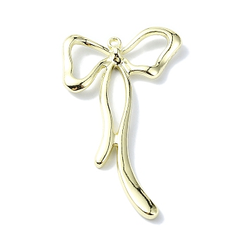 Alloy Pendant, Bowknot, Golden, 45.5x25.5x4mm, Hole: 0.5mm