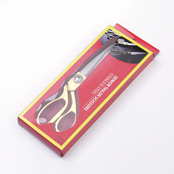 2cr13 Stainless Steel Tailor Scissors, Sewing scissors, Gold, 195x62x17mm, Box: 24.5x9.5x2cm