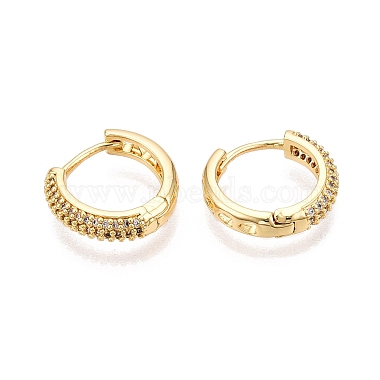 Ring Brass Hoop Earrings(EJEW-N054-58G)-2