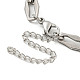 304 pulseras de cadenas tipo cable de acero inoxidable para hombres y mujeres(BJEW-D042-04P)-3