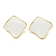 PVD Vacuum Plating 304 Stainless Steel & Enamel Stud Earrings for Women(EJEW-G401-02G-01)-2