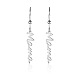 Boucles d'oreilles pendantes simples en acier inoxydable pour la fête des mères(QW8429-4)-1