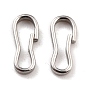 Stainless Steel Color Others 201 Stainless Steel Keychain Clasps(STAS-C044-06P)