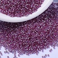 MIYUKI Delica Beads, Cylinder, Japanese Seed Beads, 11/0, (DB2156) Duracoat Silver Lined Dyed Orchid, 1.3x1.6mm, Hole: 0.8mm, about 2000pcs/10g(X-SEED-J020-DB2156)