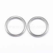 304 Stainless Steel Linking Rings, Stainless Steel Color, 10x1mm, about 8mm inner diameter(X-STAS-H401-28P-10mm)