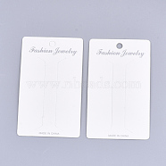 Cardboard Hair Clip Display Cards, Rectangle, Ivory, 10.5x6.2cm(CDIS-T003-10)