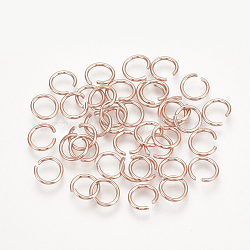 Aluminum Wire Open Jump Rings, Dark Salmon, 18 Gauge, 8x1.0mm, about 18000pcs/1000g(ALUM-R005-1.0x8-04)