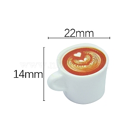 Resin Miniature Coffee Cup Ornaments, Micro Landscape Home Dollhouse Accessories, Pretending Prop Decorations, Chocolate, 14x22mm(X-PW-WG14105-04)