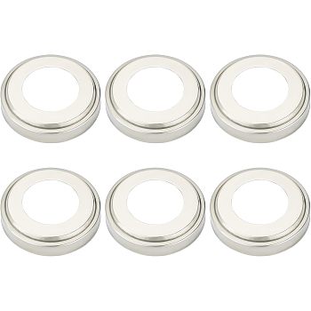 SUPERFINDINGS 304 Stainless Steel Lid, Flat Round, Stainless Steel Color, 8.75x2cm, Hole: 48mm