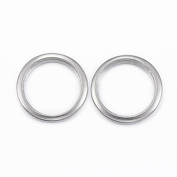 304 Stainless Steel Linking Rings, Stainless Steel Color, 10x1mm, about 8mm inner diameter