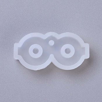 Pendant Silicone Molds, Resin Casting Molds, For UV Resin, Epoxy Resin Jewelry Making, Eye, White, 19x38.5x8mm