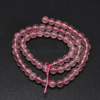 Round Natural Strawberry Quartz Beads Strands(G-K068-09-6mm)-2