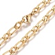 Ion Plating(IP) 304 Stainless Steel Figaro Chain Bracelets(BJEW-I274-03G)-2