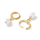 Natural Pearl Beads Drop Huggie Hoop Earrings for Women(X-EJEW-JE04757-03)-4