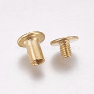 Iron Screw Rivets, Golden, 10.7x9.7mm, Hole: 5mm(IFIN-WH0051-09D-G)