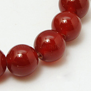 Natural Carnelian Beads Strands, Dyed, Grade A, Round, 10mm(G-G338-10mm-02)