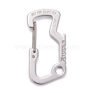202 Stainless Steel Key Clasps, Stainless Steel Color, 67x32x9mm, Hole: 6x6.5mm(STAS-F268-05P)
