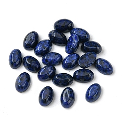 Natural White Jade Cabochons, Oval, Dyed, Dark Blue, 6x4x2~2.5mm(G-A094-01A-15)