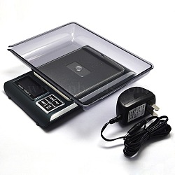 Jewelry Tool Electronic Digital Kitchen Food Diet Scales, Pocket Scale, Aluminum with ABS, Black, Weighing Range: 0.1g~3000g, 160x120x21mm(TOOL-A006-04C)