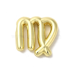 Brass Beads, Lead Free & Cadmium Free, Long-Lasting Plated, Constellation, Virgo, 18.5x19x4mm, Hole: 4x2mm(KK-H478-24G-06)