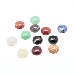 Natural & Synthetic Gemstone Cabochons, Mixed Style, Half Round, Mixed Color, 10x5mm(G-T020-10mm-M)