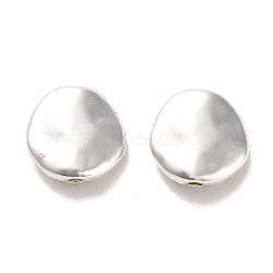 Alloy Beads, Long-Lasting Plated, Flat Round, Silver, 11x11x3.5mm, Hole: 1.4mm(PALLOY-A006-17S)