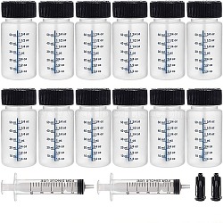 DIY Kit, Plastic Bottles, with Plastic Syringe Barrel Tip Caps and Dispensing Syringe(without needle), White, 287x6.5mm(DIY-BC0002-11)