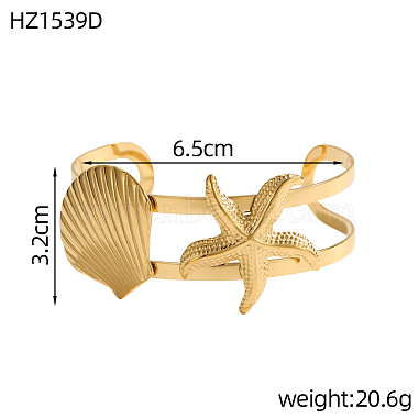 Stainless Steel Cuff Bangles(STAS-OY011-42G)-2