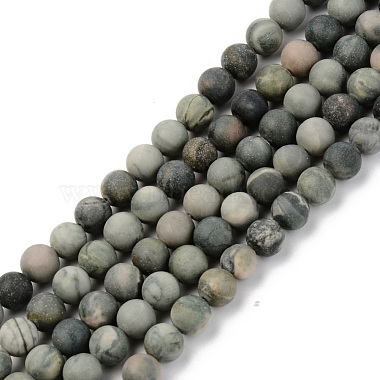 6mm Round Natural Turquoise Beads