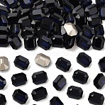 Preciosa&reg MAXIMA Crystal Fancy Stones, Czech Crystal, 435 34 222 Octagon, Dura Foiling, 30280 Dark Indigo, 12x10mm(X-PRC-FD12-30280)