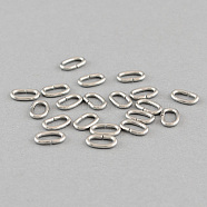 304 Stainless Steel Open Jump Rings Oval Jump Rings, Stainless Steel Color, 8x5x1.2mm(STAS-Q186-03-8x5mm)