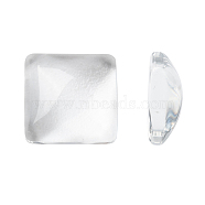 Transparent Clear Glass Square Cabochons, 10x4mm(X-GGLA-A001-10mm)