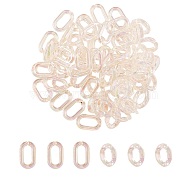 100Pcs 2 Styles Transparent Acrylic Linking Rings, Quick Link Connectors, for Curb Chains Making, AB Color Plated, Twist, Clear AB, 23x17x4.5mm, Inner Diameter: 13.5mm, 50pcs/style(OACR-CJ0001-17)