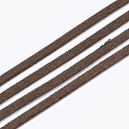 Faux Suede Cord, Faux Suede Lace, Saddle Brown, 2.5~2.8x1.5mm, about 1.09 yards(1m)/strand(LW-R023-2.8mm-12)