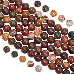 GOMAKERER 3 Strands Natural Picasso Stone/Picasso Jasper Beads Strands, Round, 10mm, Hole: 1mm, about 38pcs/strand, 14.96 inch(38cm)(G-GO0001-19)