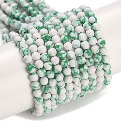 Synthetic Turquoise Beads Strands, Round, Dyed, White, 3mm, Hole: 0.8mm, about 131pcs/strand, 15.16''(38.5cm)(G-U004-02L)