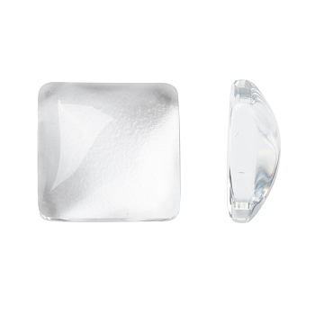 Transparent Clear Glass Square Cabochons, 10x4mm