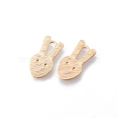 Real 18K Gold Plated Rabbit Brass Charms