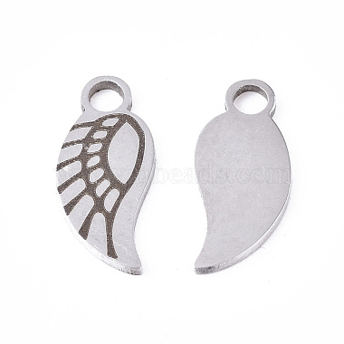 Antique Silver Wing Stainless Steel Charms
