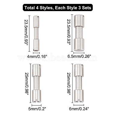 CHGCRAFT 12 Set 4 Style Stainless Steel Rivet Screws(FIND-CA0003-48)-2