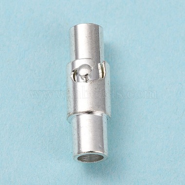 Brass Locking Tube Magnetic Clasps(X-MC079-S)-2