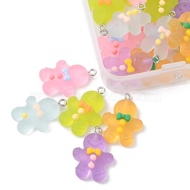 20pcs 5 couleurs pendentifs en résine transparente de noël(RESI-FS0001-41)-3