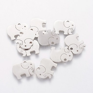 Stainless Steel Color Elephant Titanium Steel Charms