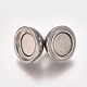 304 Stainless Steel Magnetic Clasps with Loops(STAS-I137-07B)-2