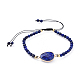 Adjustable Natural Lapis Lazuli(Dyed) Braided Bead Bracelets(BJEW-JB04559-02)-1