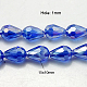 Chapelets de perles en verre galvanoplastique(X-EGLA-D015-15x10mm-12)-1