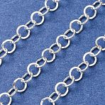 304 Stainless Steel Rolo Chains, Soldered, with Spool, Silver, 4x0.5mm(SA-CBA4160-12S)